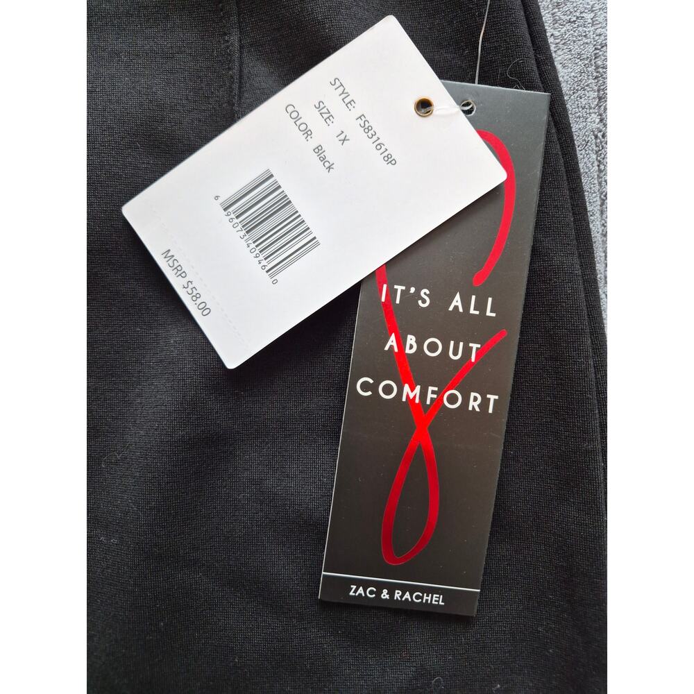 Zac & Rachel Tummy Control Skirt XL Pull On Black. NWT. MSRP 58.00